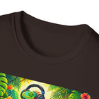Autism Awareness T-Shirt — 'I Love Music, I Hear Headphones' Floral Design