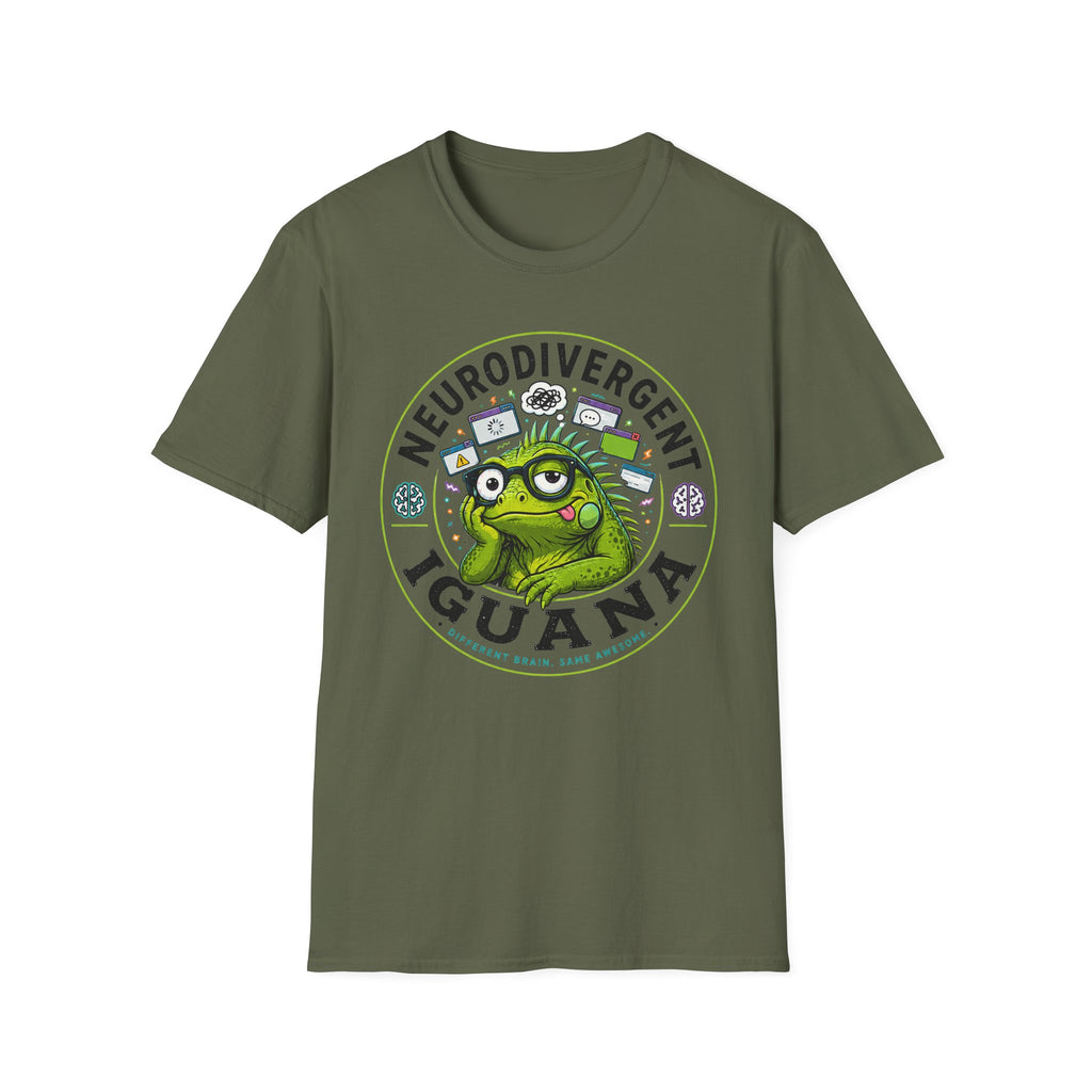 Neurodivergent Iguana T-Shirt — Cute Pride Neurodiversity Tee