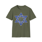 Star of David T-Shirt — "Blessed is he who comes in the name of the Lord" Hebrew Christian Jewish Faith Tee