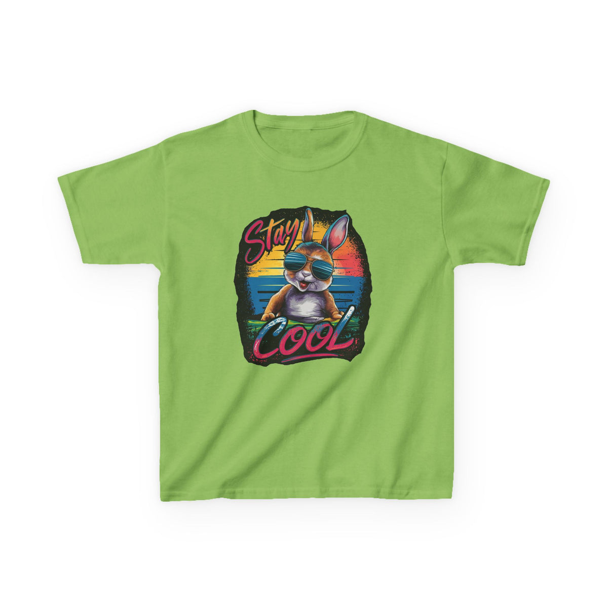 Kids T-Shirt — "Stay Cool" Sunglasses Cat Retro Graphic Tee