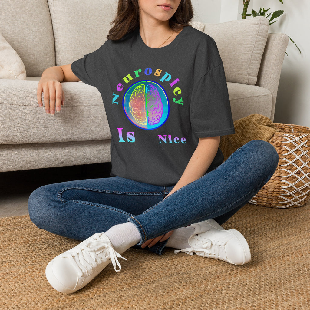 Neurospicy Rainbow Brain T‑Shirt — Colorful Science Apparel