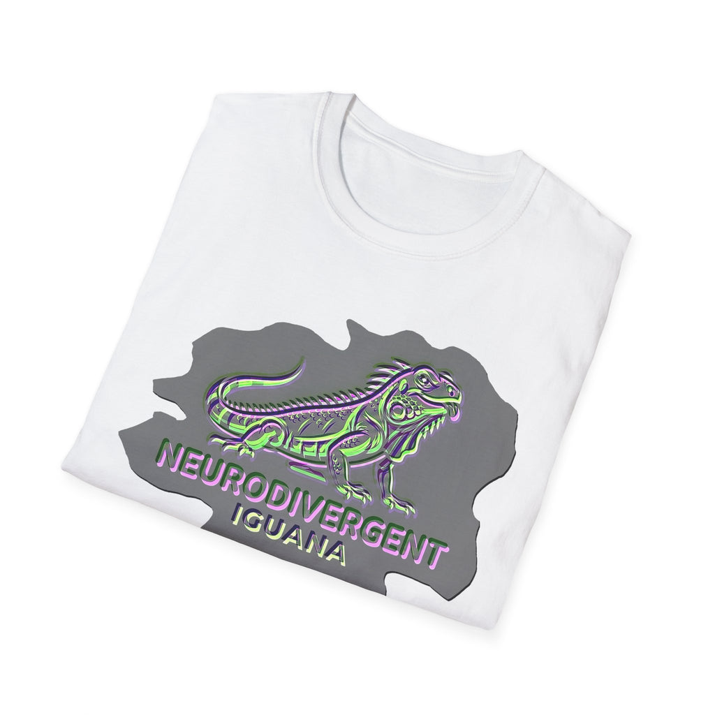 Neurodivergent Iguana T-Shirt — Colorful Pride lizard design