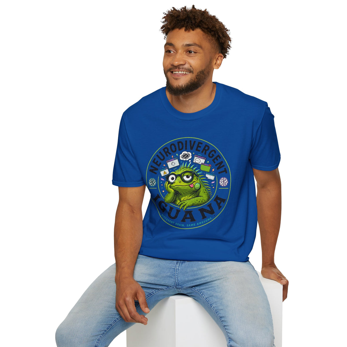 Neurodivergent Iguana T-Shirt — Cute Pride Neurodiversity Tee