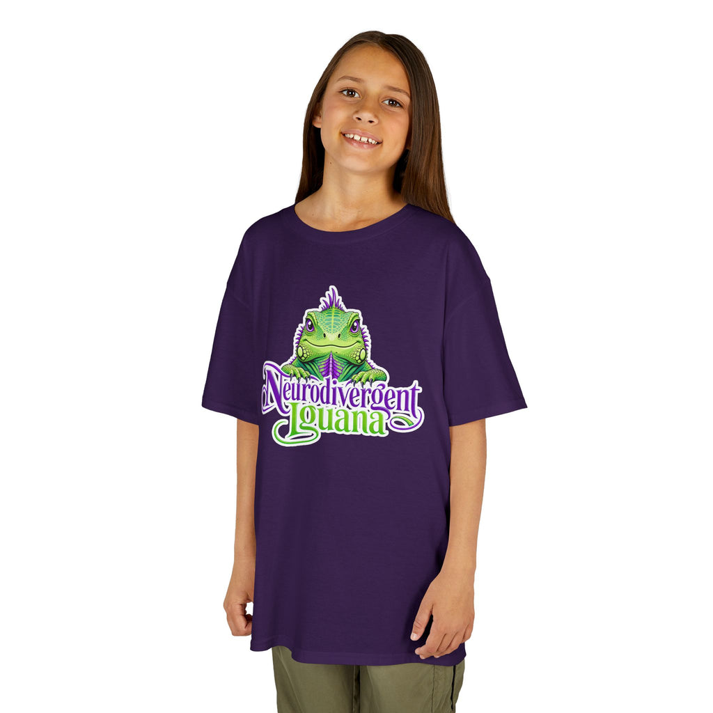 Kids T-Shirt — "Neurodivergent Iguana" Graphic Tee