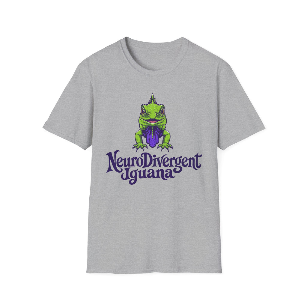 NeuroDivergent Iguana T-Shirt — Green Lizard Graphic Tee