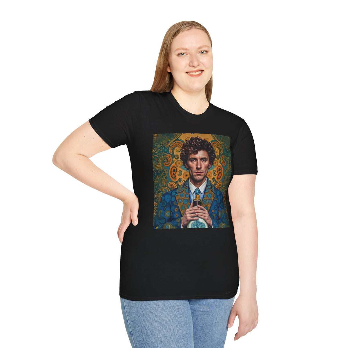 Portrait Art T-Shirt — Vintage Decorative Gentleman Illustration