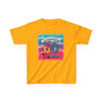 Kids Tee — "Neurodivergent and Happy" Colorful Art Brush Design