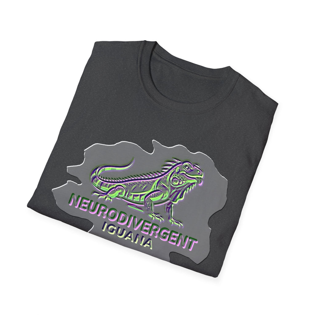 Neurodivergent Iguana T-Shirt — Colorful Pride lizard design