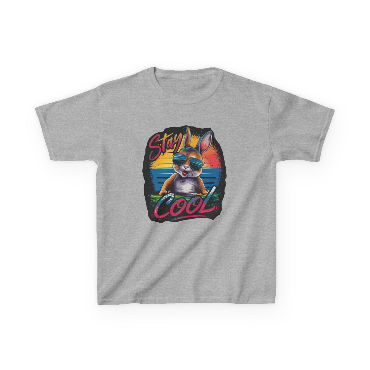Kids T-Shirt — "Stay Cool" Sunglasses Cat Retro Graphic Tee