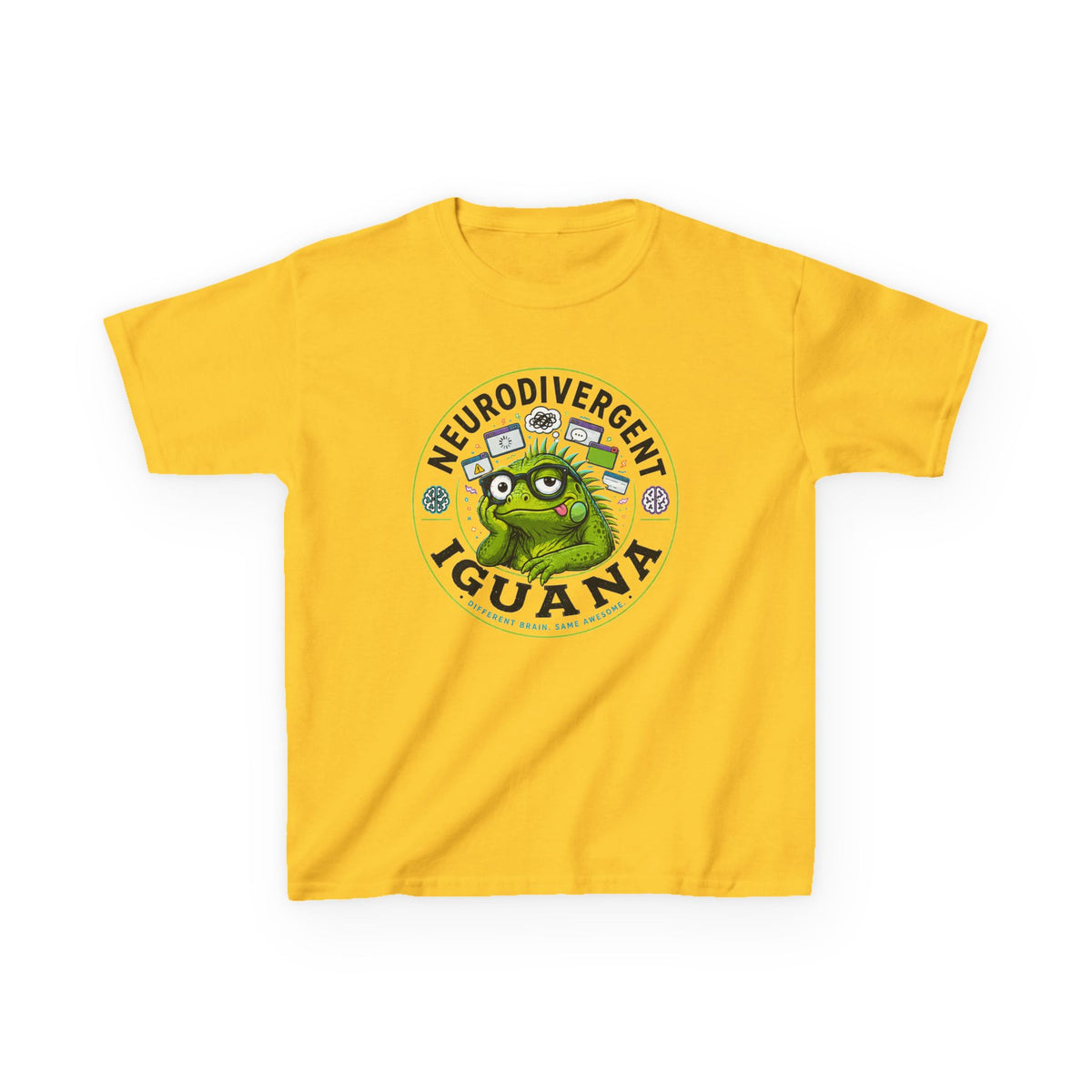 Neurodivergent Iguana Kids Tee