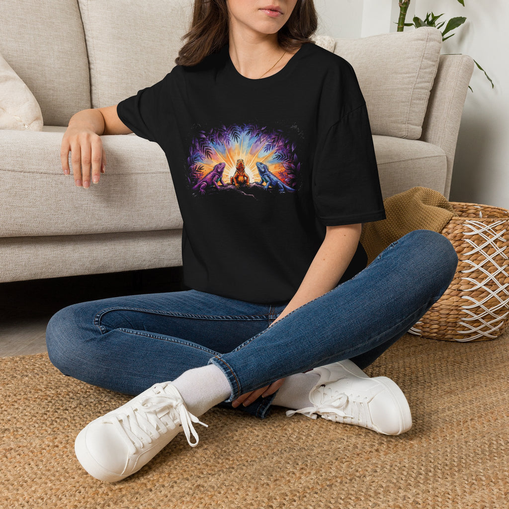 Three Iguanas T-Shirt — Watercolor Safari Animal Graphic Tee