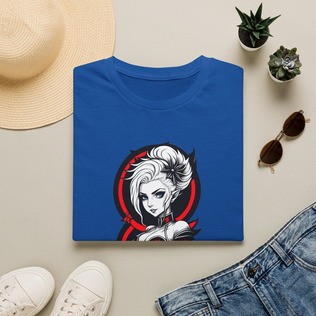 Vampy Gothic Girl Graphic Tee – Dark Anime Skull Design
