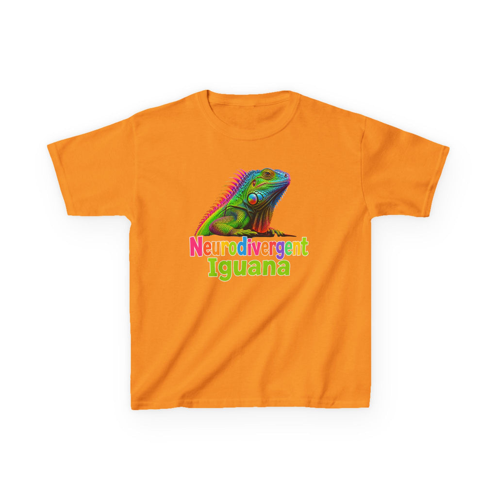 Kids T‑Shirt — Colorful "Neurodivergent Iguana" Graphic Tee