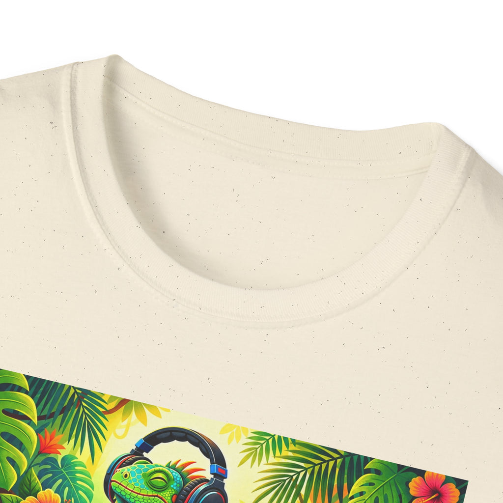 Autism Awareness T-Shirt — 'I Love Music, I Hear Headphones' Floral Design