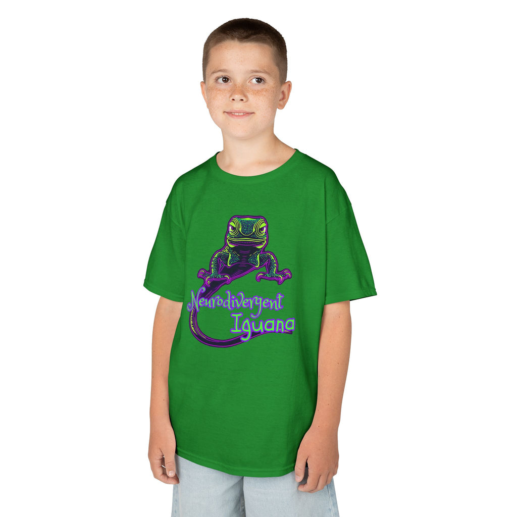 Kids Tee — Neon Chubby Iguana Graphic