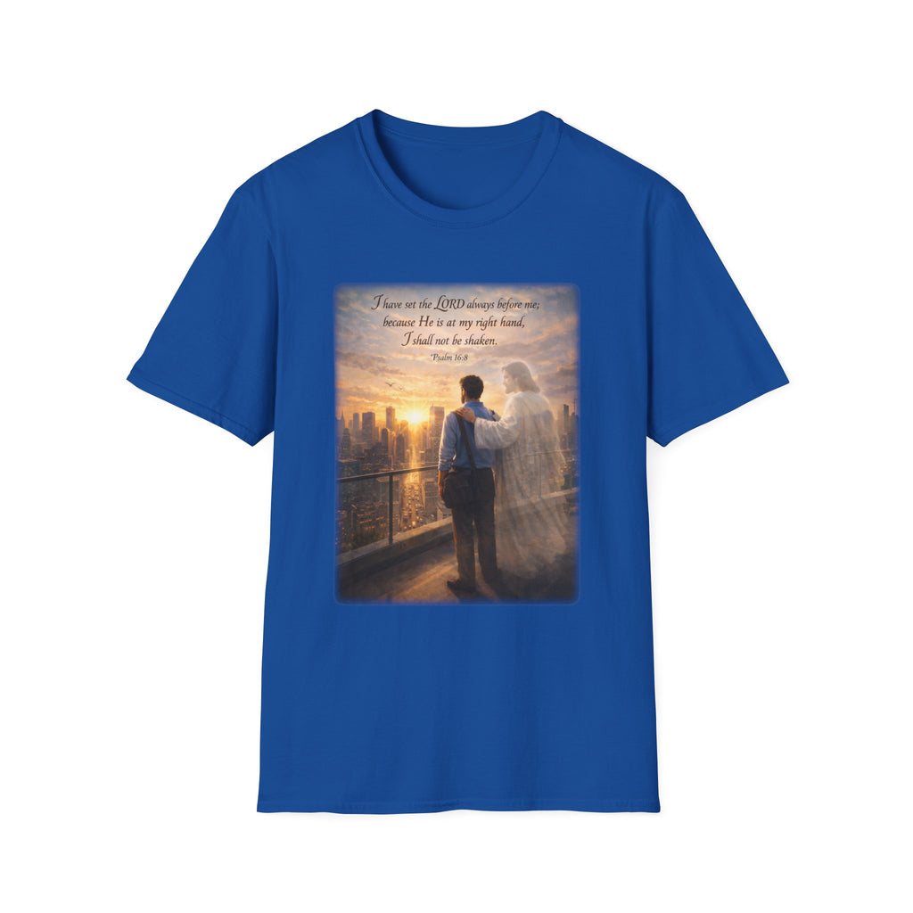 Christian Faith T-Shirt — Psalm 16:8 "I Have Set the LORD Always Before Me" Inspirational Tee
