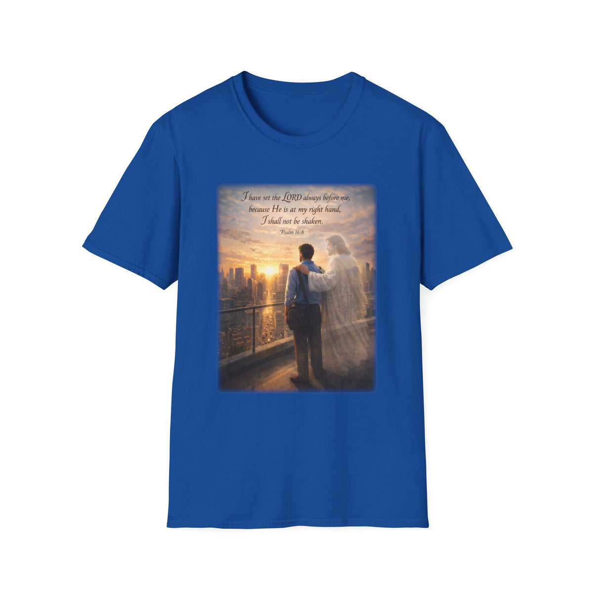 Christian Faith T-Shirt — Psalm 16:8 "I Have Set the LORD Always Before Me" Inspirational Tee