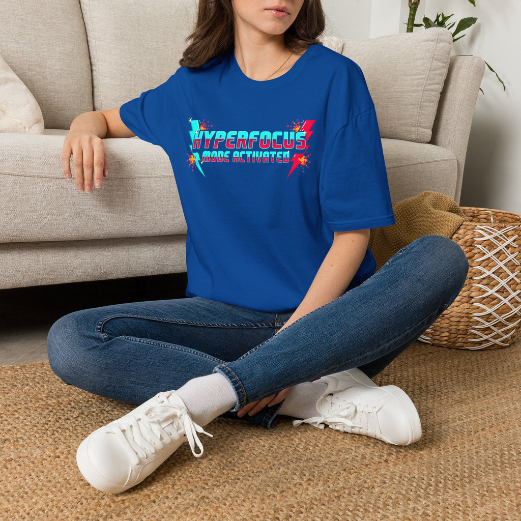 Hyperfocus Mode Activated T-Shirt — Retro Lightning Gamer Focus Tee