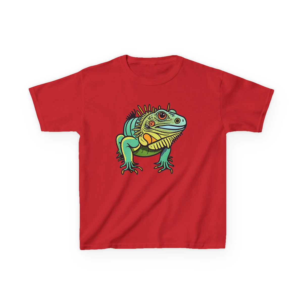 Kids Iguana T-Shirt — Colorful Tropical Reptile Tee for Boys & Girls