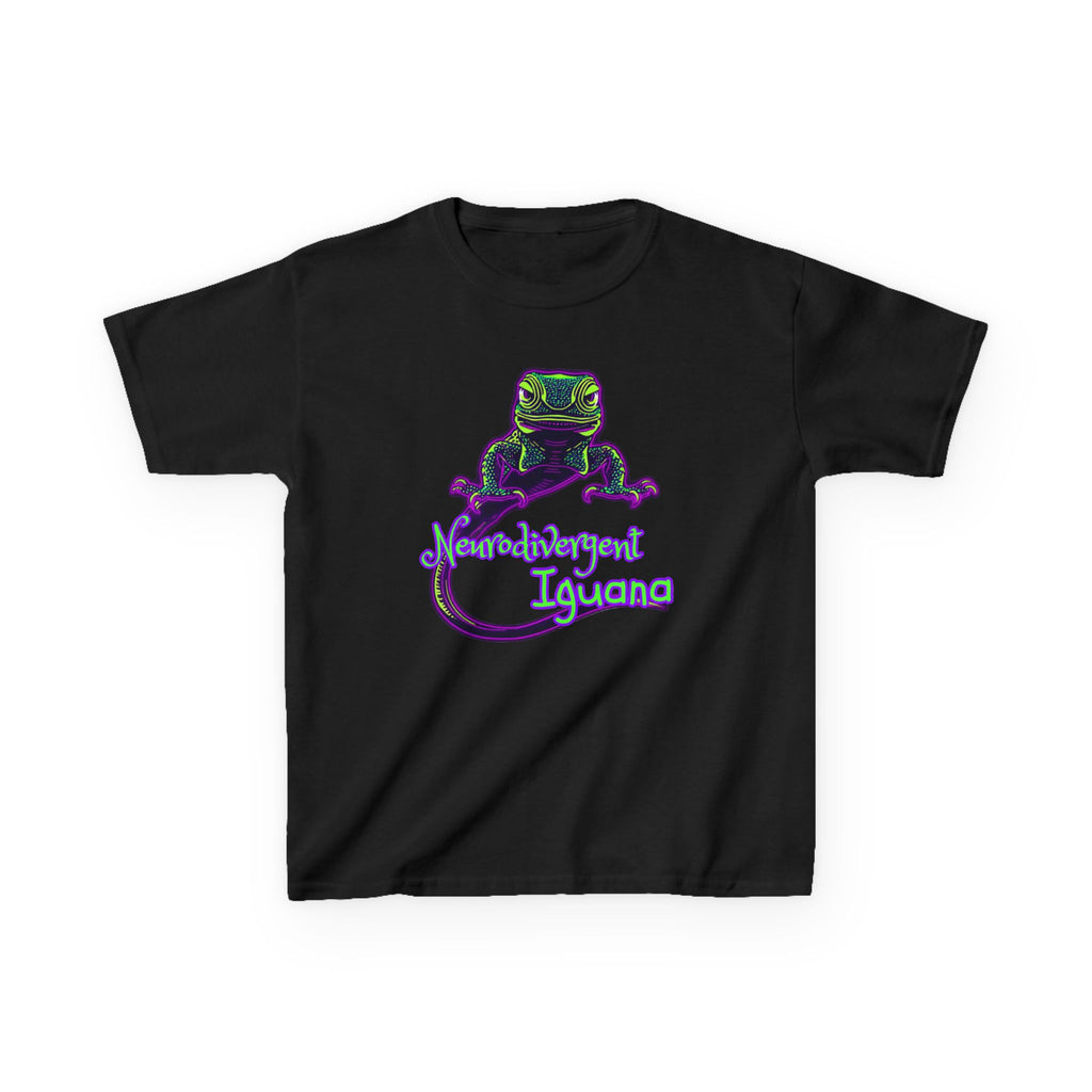 Kids Tee — Neon Chubby Iguana Graphic