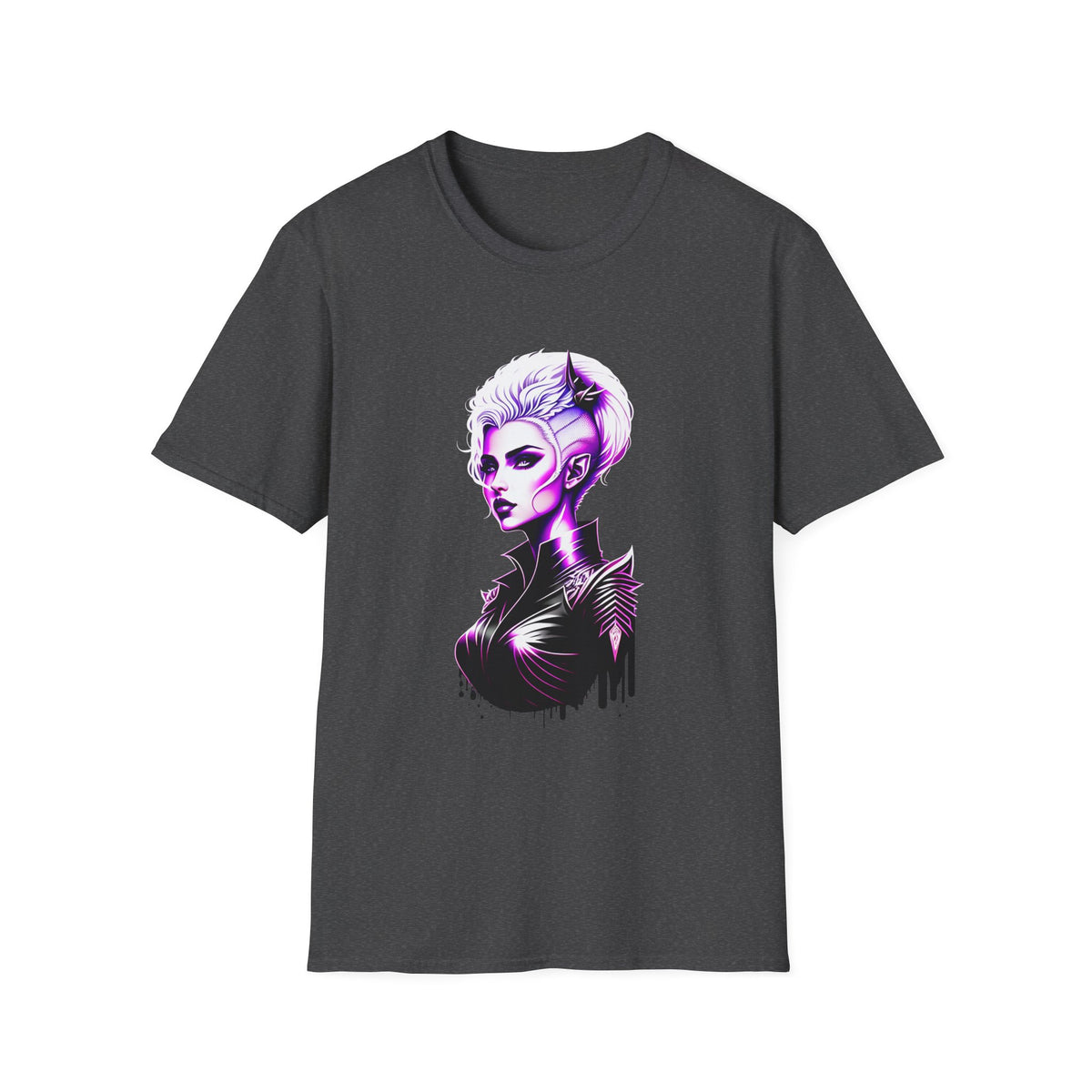 Violet Elven Woman Portrait T-Shirt