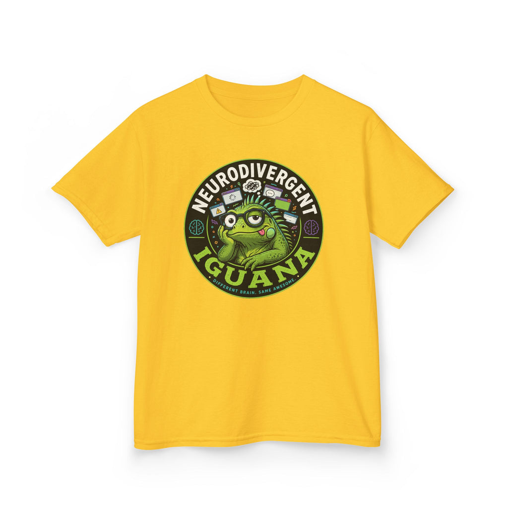 Kids T‑Shirt — "Neurodivergent Iguana" Graphic Tee
