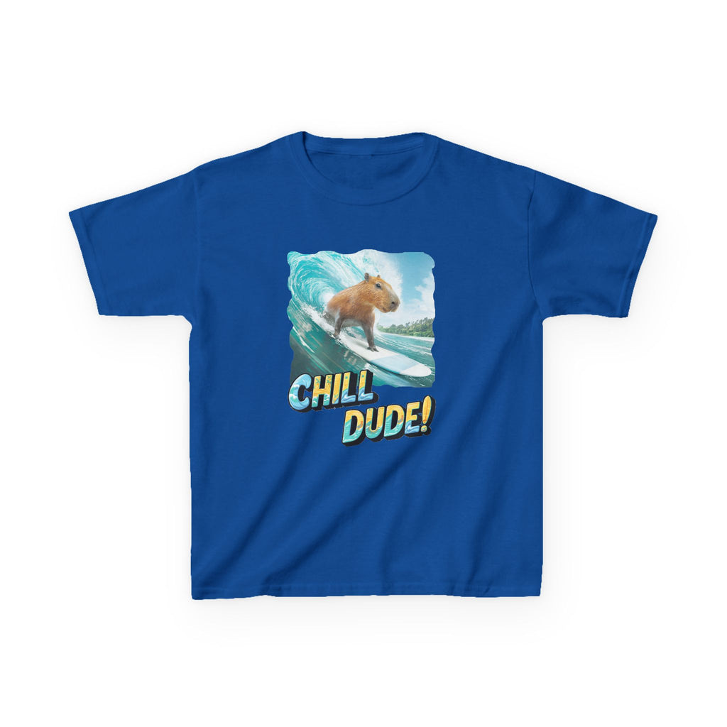 Kids Tee — 'Chill Dude!' Surfing Hamster Graphic