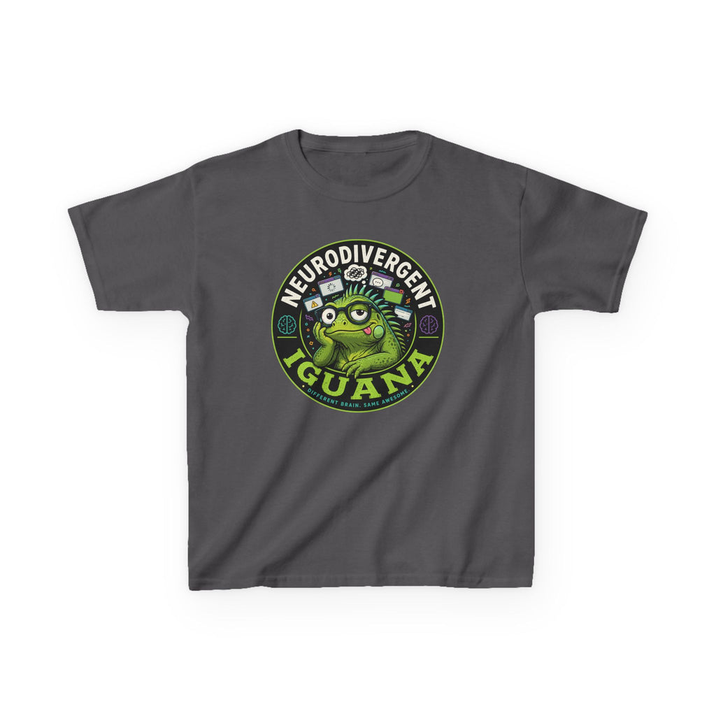 Kids T‑Shirt — "Neurodivergent Iguana" Graphic Tee