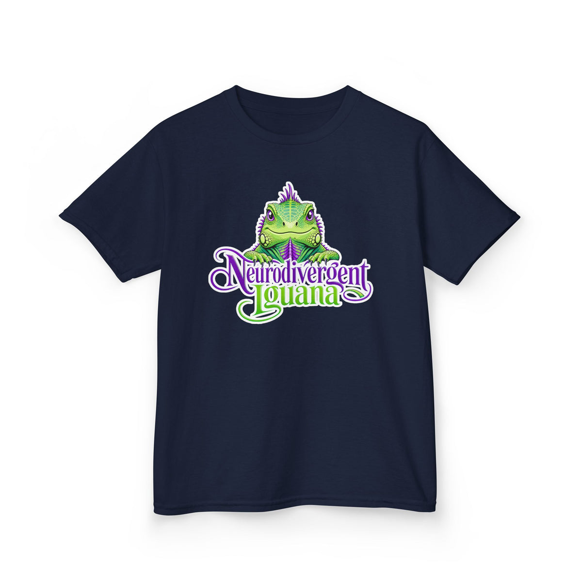 Kids T-Shirt — "Neurodivergent Iguana" Graphic Tee