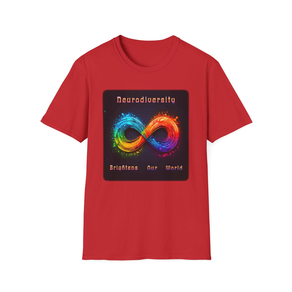 Neurodiversity Infinity T-Shirt — Brighten Our World Rainbow Design
