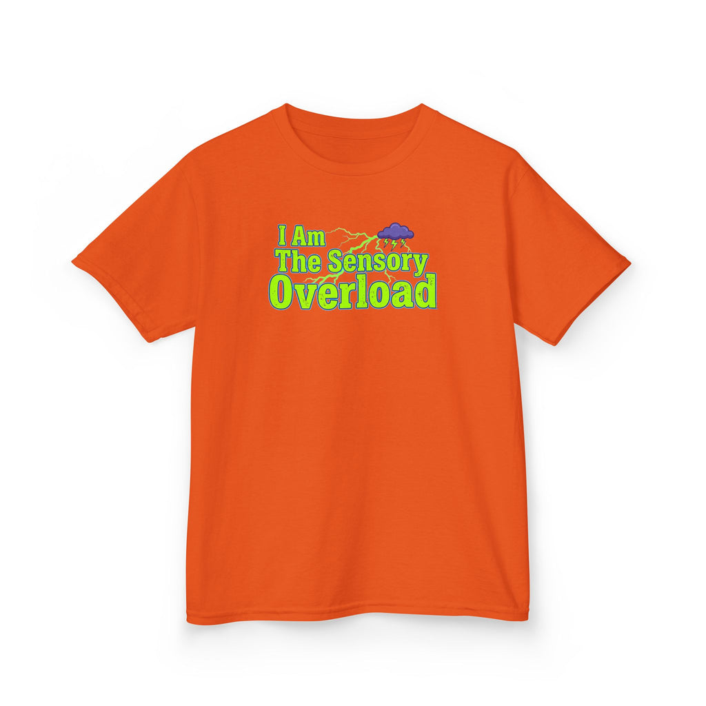 Kids T-Shirt — "I Am The Sensory Overload" Neon Graphic
