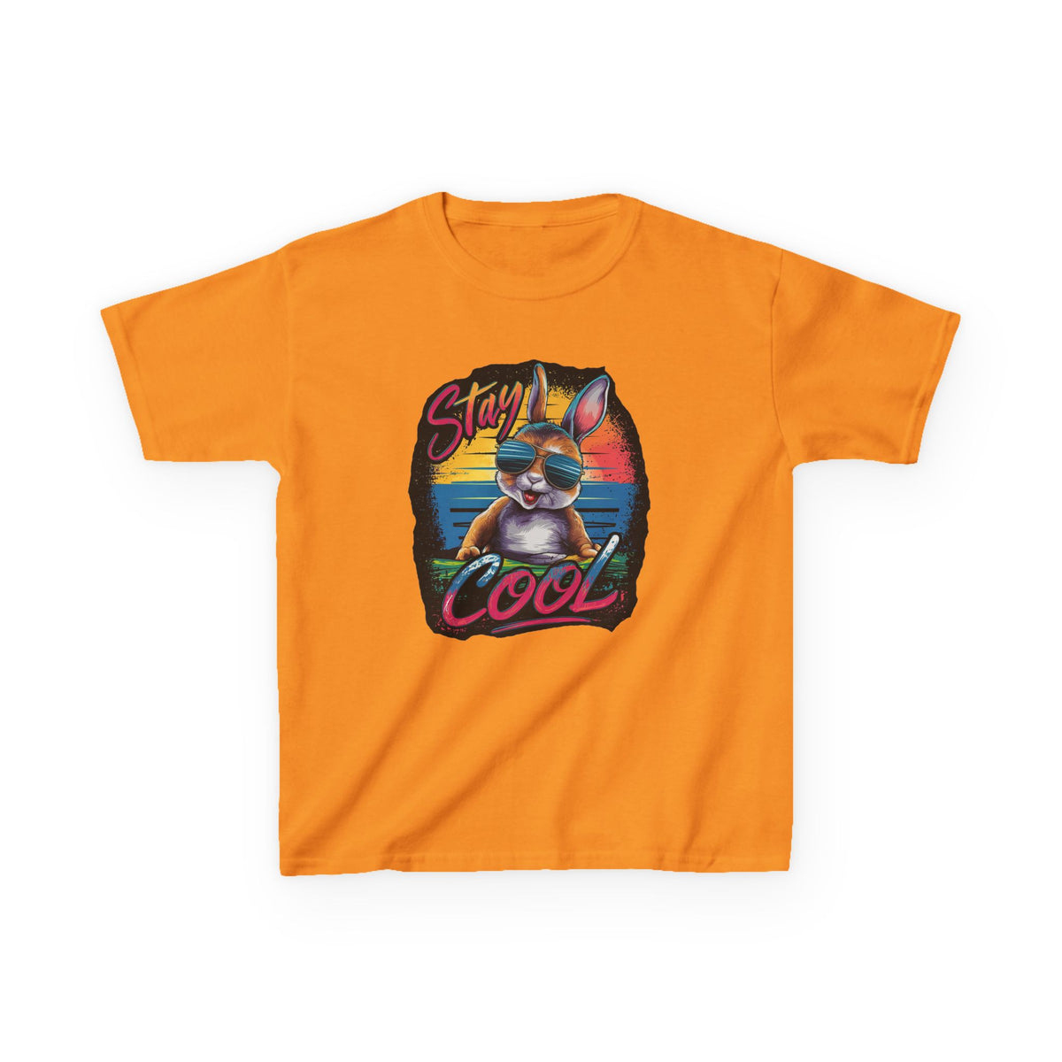 Kids T-Shirt — "Stay Cool" Sunglasses Cat Retro Graphic Tee