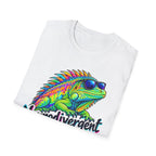 Neurodivergent Iguana T-Shirt – Colorful Pride Lizard Tee for Neurodiversity Awareness