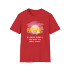 Clarity Please T-Shirt — "Clarity, please. Say what you really mean." Sunset Lightbulb Graphic