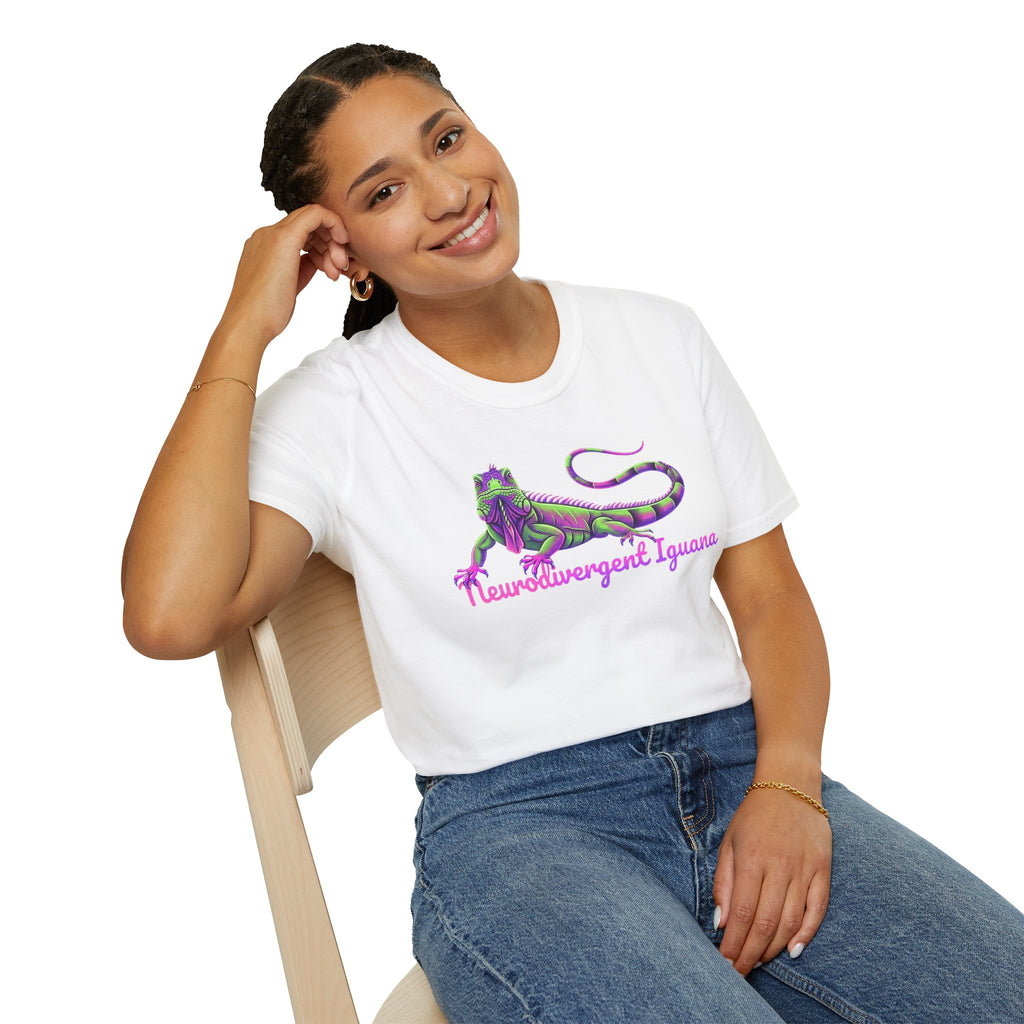 Neurodivergent Iguana T-Shirt — Colorful Pride Lizard Tee