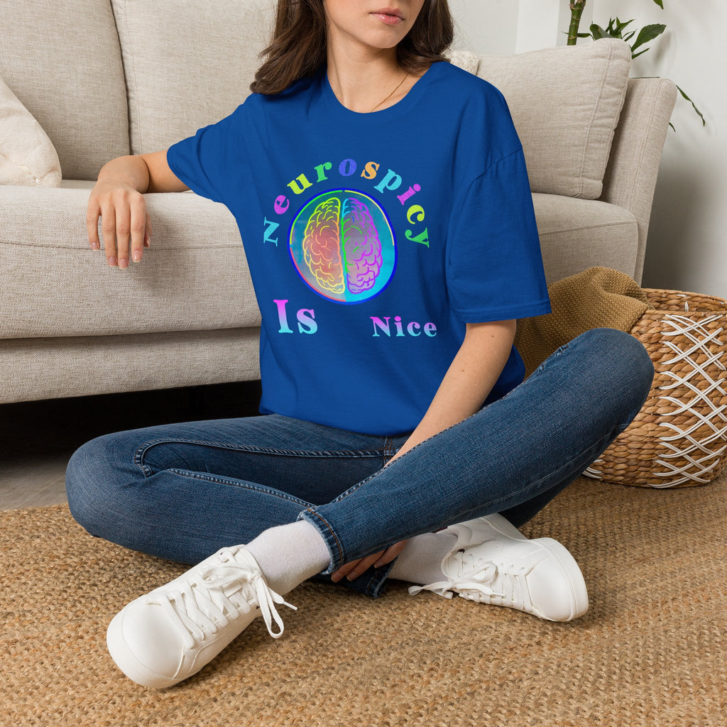 Neurospicy Rainbow Brain T‑Shirt — Colorful Science Apparel