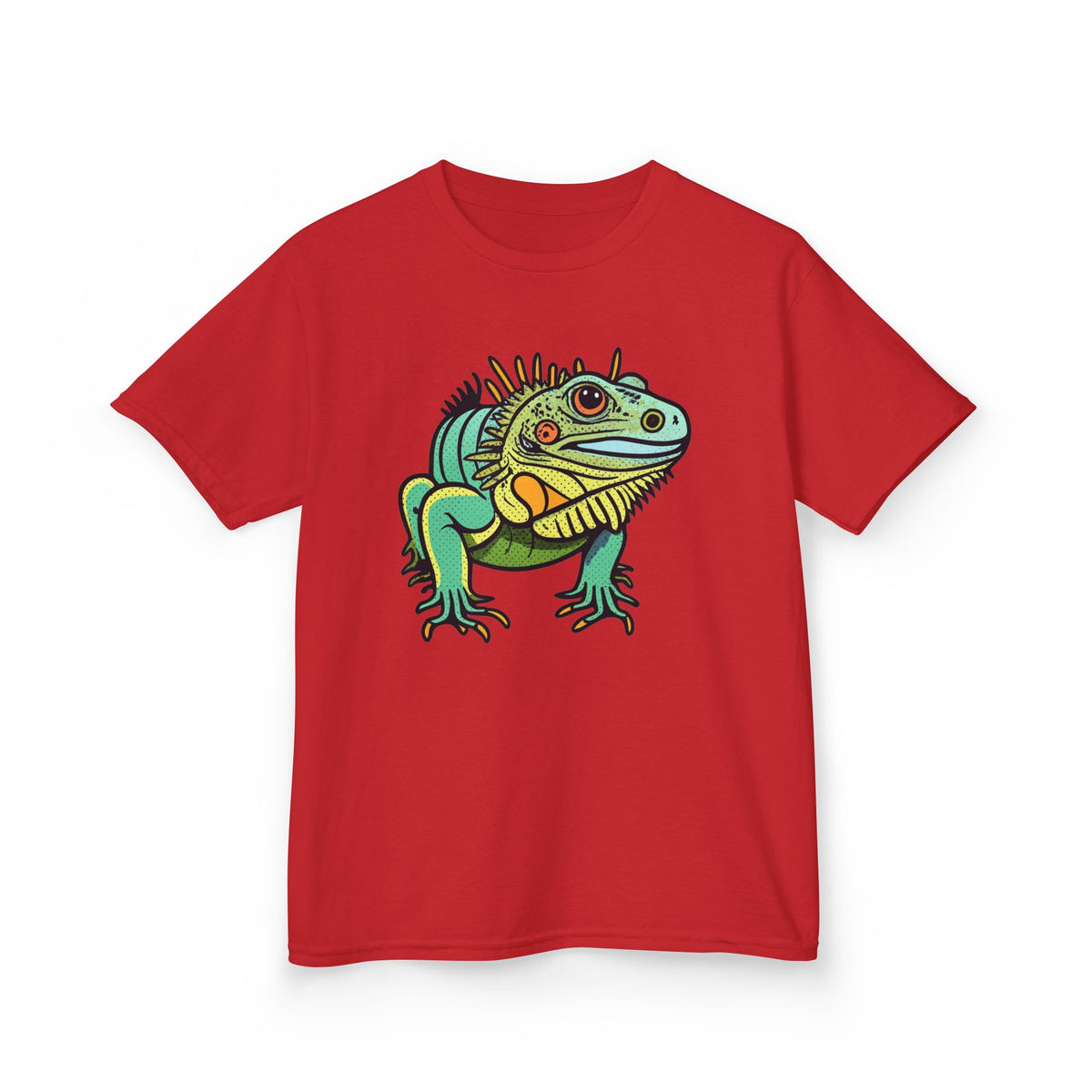 Kids Iguana T-Shirt — Colorful Tropical Reptile Tee for Boys & Girls