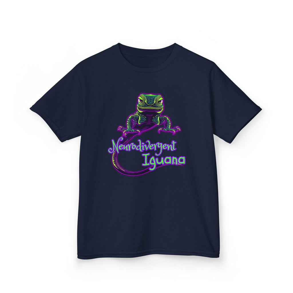 Kids Tee — Neon Chubby Iguana Graphic