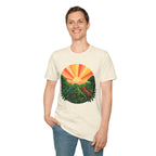 Sunrise Jungle T-Shirt — Tropical Iguana Sunset Graphic Tee