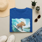 Capybara Surfing T‑Shirt — "Chill Dude!" Beach Vibe Tee