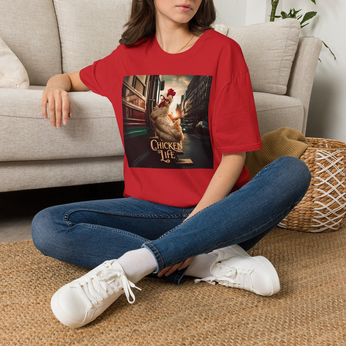 Chicken Life Graphic T‑Shirt — Funny Urban Chicken Design