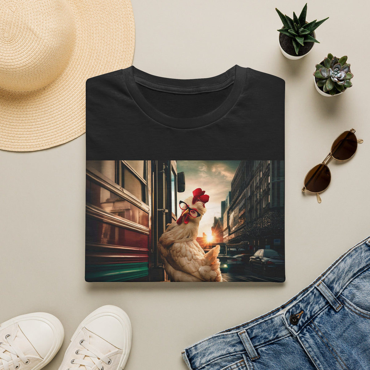 Chicken Life Graphic T‑Shirt — Funny Urban Chicken Design