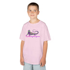 Kids Tee — Neon Green & Purple Iguana Graphic “Fluorescent Iguana”