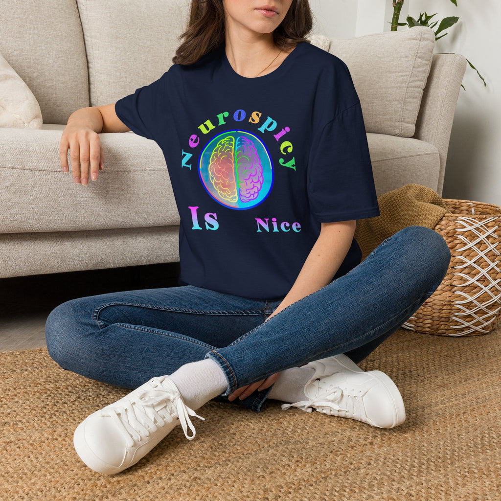 Neurospicy Rainbow Brain T‑Shirt — Colorful Science Apparel