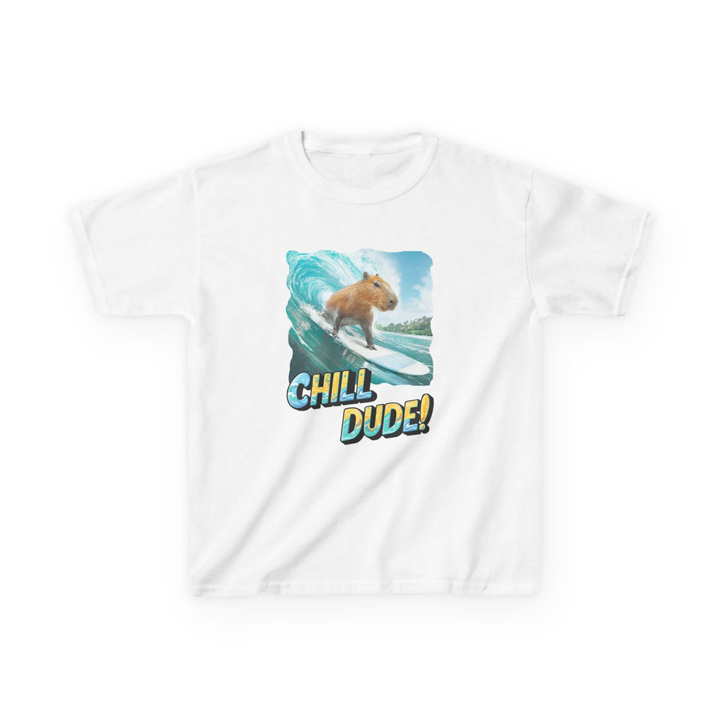 Kids Tee — 'Chill Dude!' Surfing Hamster Graphic