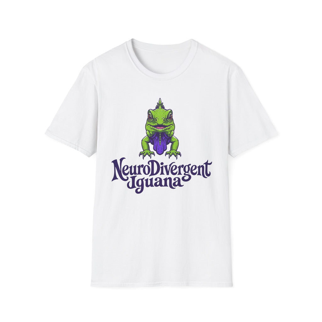 NeuroDivergent Iguana T-Shirt — Green Lizard Graphic Tee