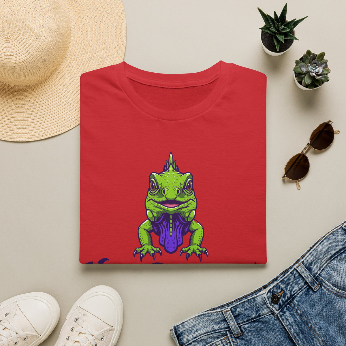 NeuroDivergent Iguana T-Shirt — Green Lizard Graphic Tee