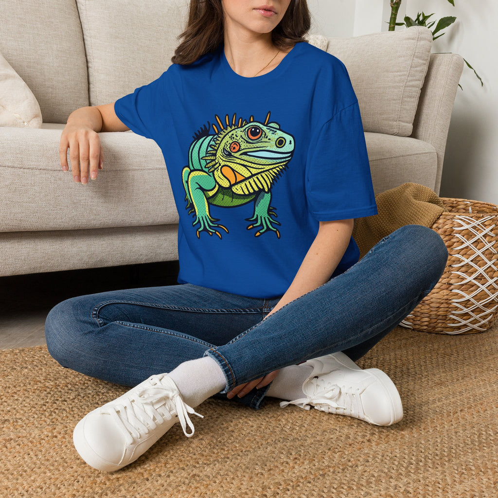 Iguana Graphic T-Shirt — Colorful Tropical Reptile Tee