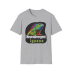 Neurodivergent Iguana T-Shirt — Colorful Rainbow Iguana Tee