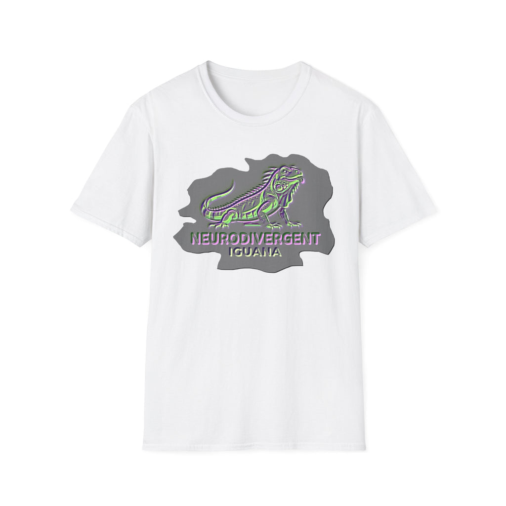 Neurodivergent Iguana T-Shirt — Colorful Pride lizard design